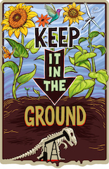 Keep it in the Ground sunflower art