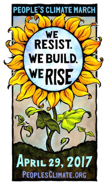  We Build We Rise sunflower art